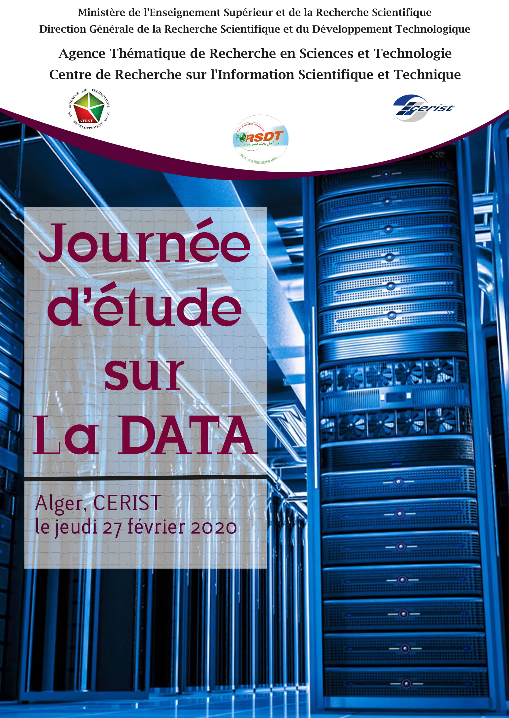 Journée d’étude sur la DATA  Alger – CERIST, le 27 Février 2020