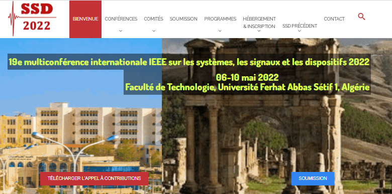 19e multiconférence internationale IEEE sur les systèmes, les signaux et les dispositifs 202206-10 mai 2022Faculté de Technologie, Université Ferhat Abbas Sétif 1, Algérie